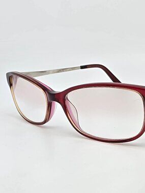 Bebe BB5122 604 Ruby Crystal Red Glitter Cat Eye Eyeglasses Frame w/ Flexhinge